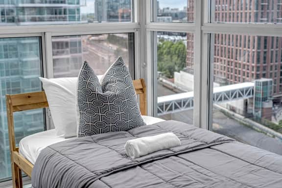 Liberty Village Corner Suite | Skyline & Balcony